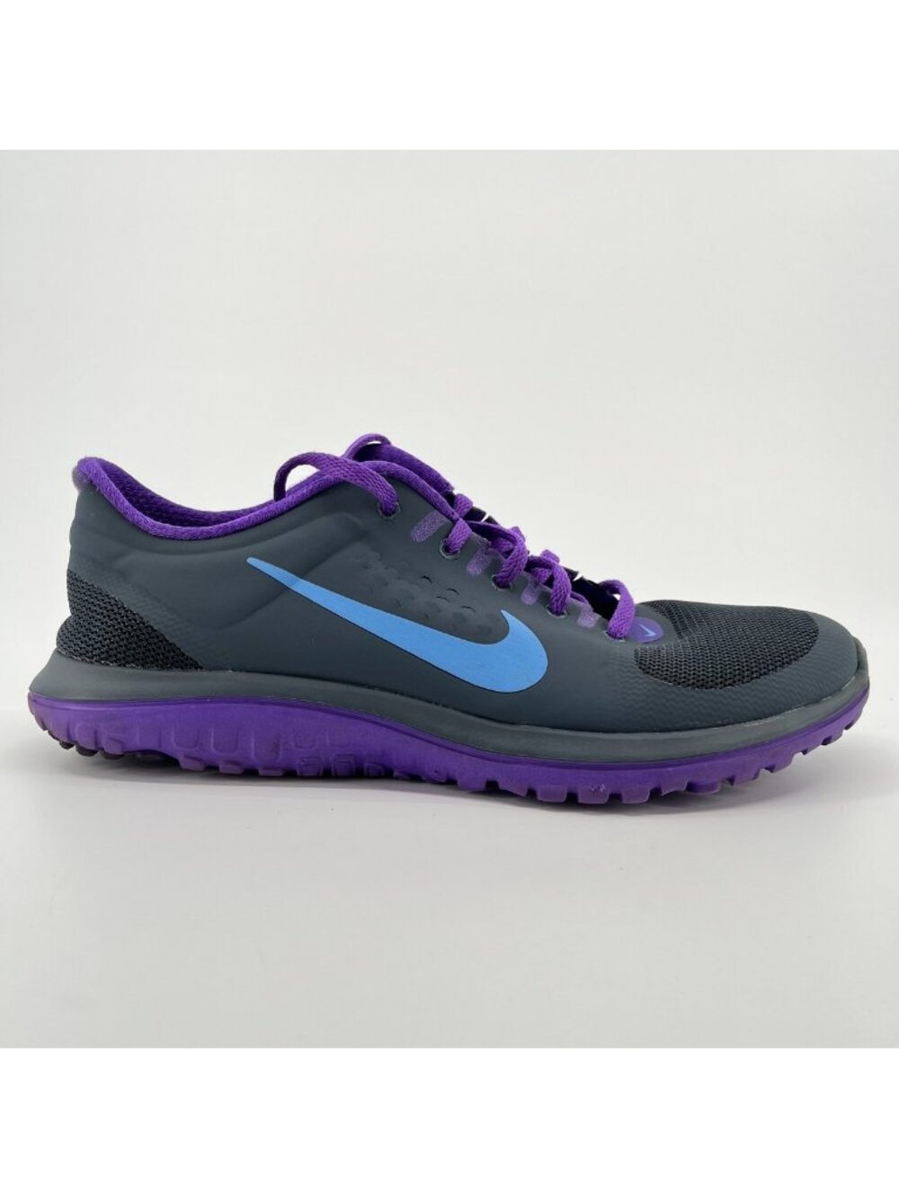 Nike Fs Lite Run Womens Size 8.5 Midnight Gray Athletic Running Shoes Sneakers